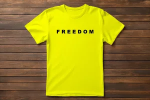 Imprenta Online - T-Shirt-Freedom-Amarilla-300x200