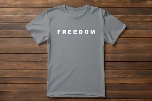 Imprenta Online - T-Shirt-Freedom-Gris-300x200