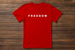 Imprenta Online - T-Shirt-Freedom-Roja-300x200