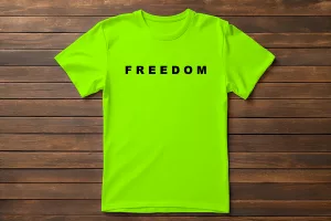 Imprenta Online - T-Shirt-Freedom-Verde-Neon-300x200